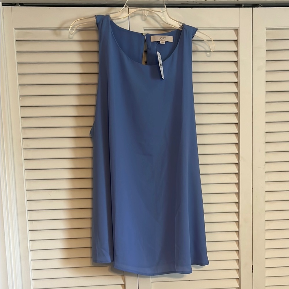 XL LOFT Women's Blue Sleeveless Top